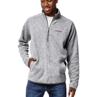 Men's League Collegiate Wear Heather Gray Charleston Cougars Saranac Quarter-Zip Pullover