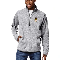 Men's League Collegiate Wear Heather Gray Lehigh Mountain Hawks Saranac Quarter-Zip Pullover