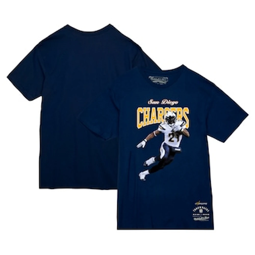 Men's Mitchell & Ness LaDainian Tomlinson Navy Los Angeles Chargers Sideline Retired Player T-Shirt