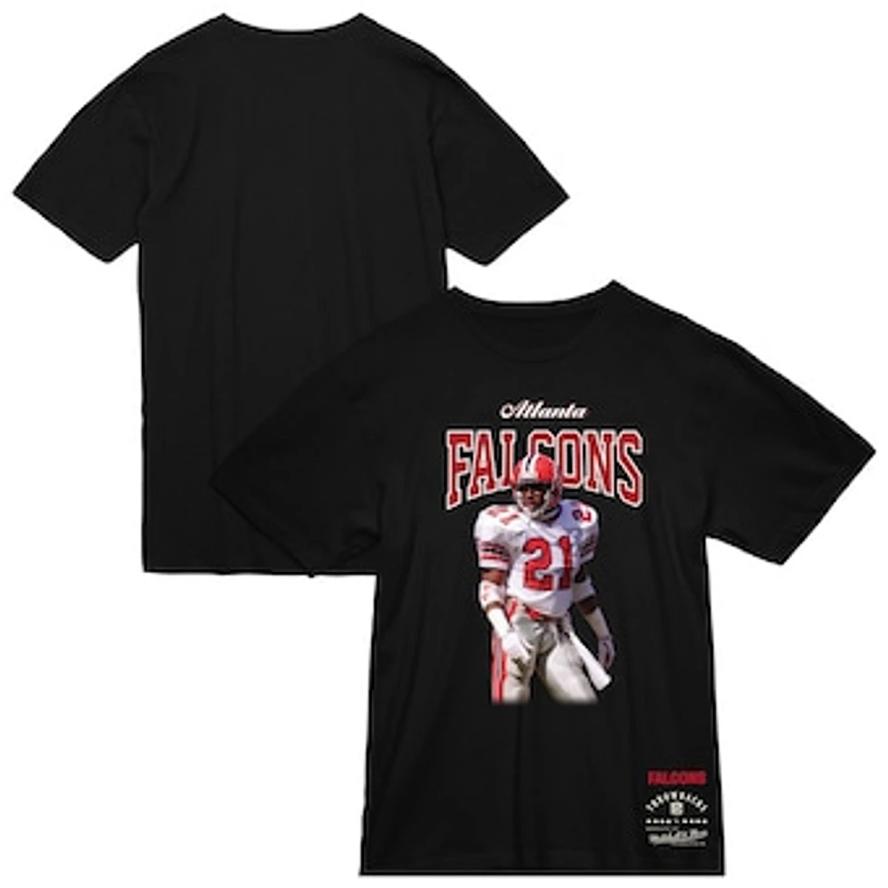 Men's Mitchell & Ness Deion Sanders Black Atlanta Falcons Sideline Retired Player T-Shirt