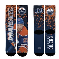 Unisex For Bare Feet Leon Draisaitl Royal Edmonton Oilers Road Warrior Crew Socks