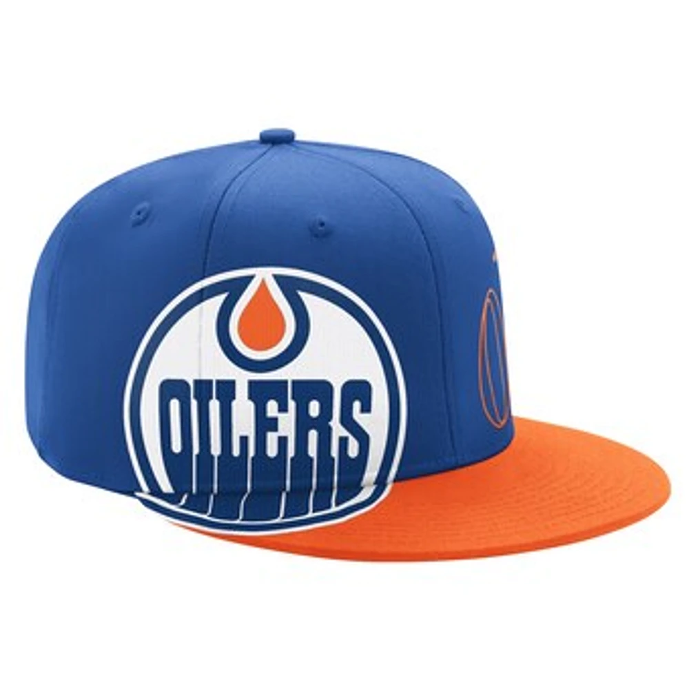 Men's Starter  Royal Edmonton Oilers Big Fan Classic Starfit Snapback Hat