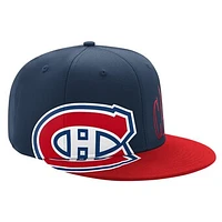 Men's Starter  Navy Montreal Canadiens Big Fan Classic Starfit Snapback Hat