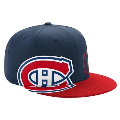 Men's Starter  Navy Montreal Canadiens Big Fan Classic Starfit Snapback Hat