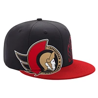 Men's Starter  Black Ottawa Senators Big Fan Classic Starfit Snapback Hat