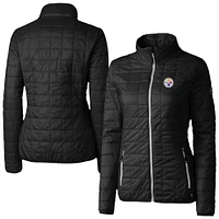 Women's Cutter & Buck Pittsburgh Steelers Rainier PrimaLoft Eco Insulated Full-Zip Puffer Jacket