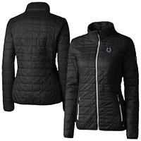 Women's Cutter & Buck Black Indianapolis Colts Rainier PrimaLoft Eco Insulated Full-Zip Puffer Jacket