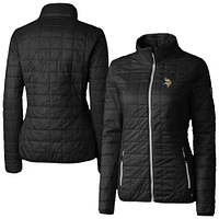 Women's Cutter & Buck Minnesota Vikings Rainier PrimaLoft Eco Insulated Full-Zip Puffer Jacket