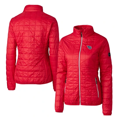 Women's Cutter & Buck Red Tennessee Titans Rainier PrimaLoft Eco Insulated Full-Zip Puffer Jacket