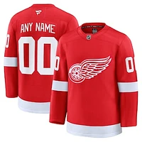 Men's Fanatics Red Detroit Wings Home Premium Custom Jersey