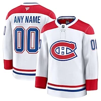 Men's Fanatics White Montreal Canadiens Away Premium Custom Jersey