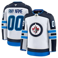 Men's Fanatics White Winnipeg Jets Away Premium Custom Jersey