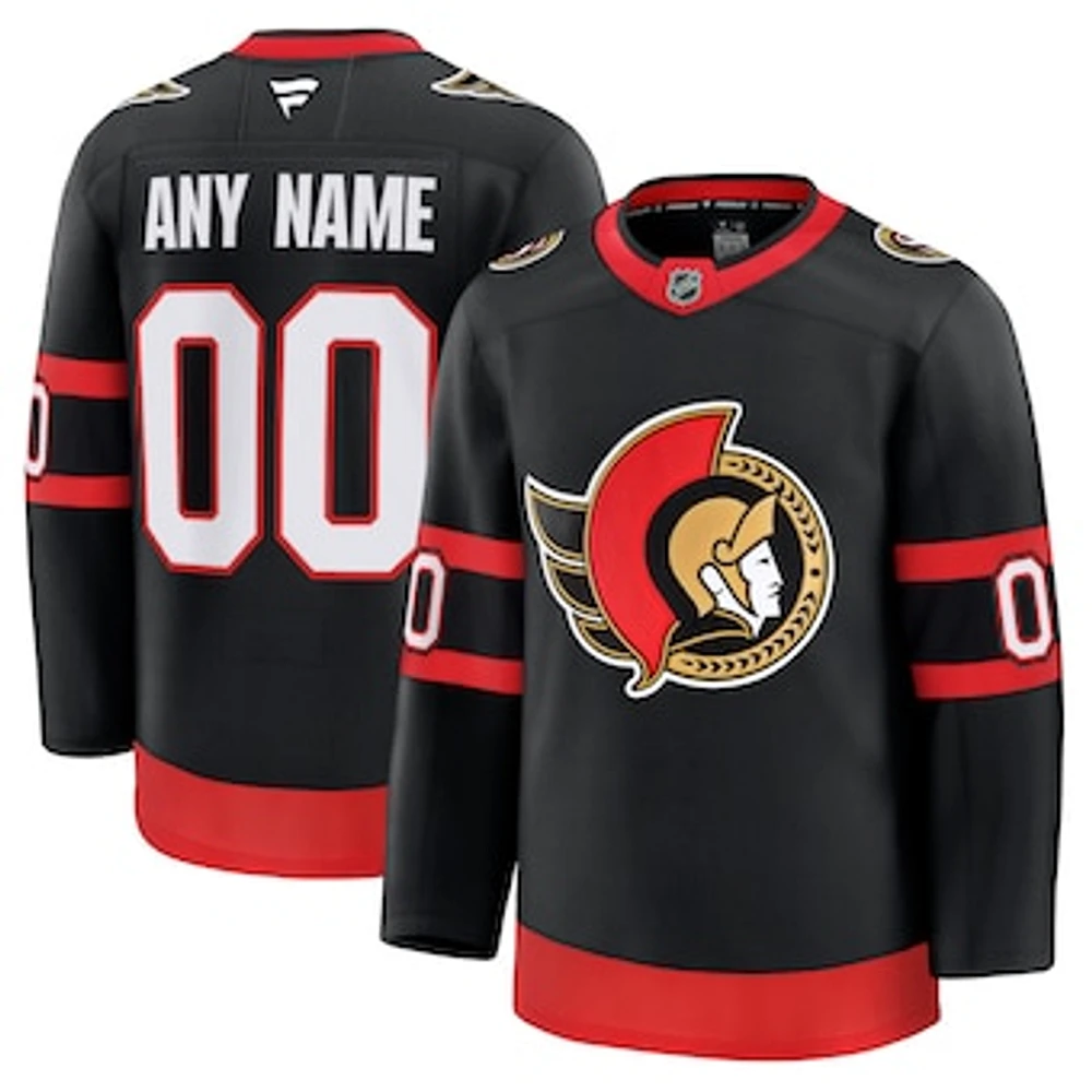 Men's Fanatics Black Ottawa Senators Home Premium Custom Jersey