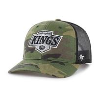 Men's '47 Camo/Black Los Angeles Kings Trucker Adjustable Hat