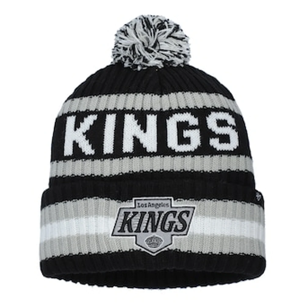 Men's '47  Black Los Angeles Kings Bering Cuffed Knit Hat with Pom