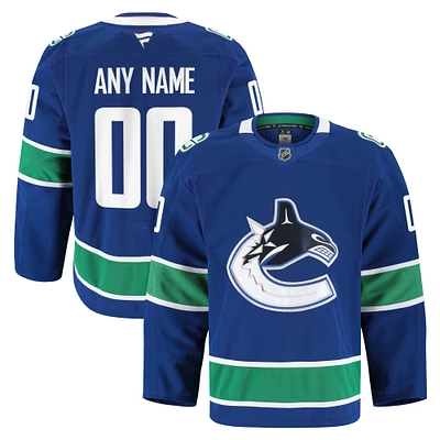 Men's Fanatics Royal Vancouver Canucks Home Authentic Pro Custom Jersey