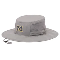 Men's Columbia  Gray Michigan Wolverines Bora Bora III Omni-Shade Booney Hat