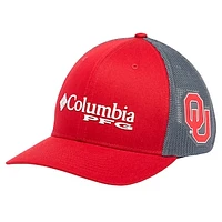 Men's Columbia Crimson Oklahoma Sooners PFG Adjustable Hat