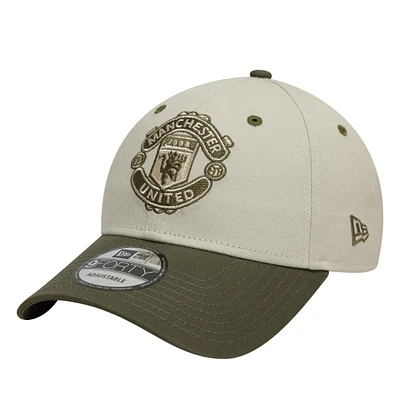 Men's New Era  Tan Manchester United Contrast 9FORTY Adjustable Hat