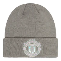 Youth New Era  Gray Manchester United Iridescent Cuffed Knit Hat