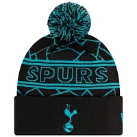 Men's New Era Black Tottenham Hotspur Sport Cuffed Knit Hat with Pom