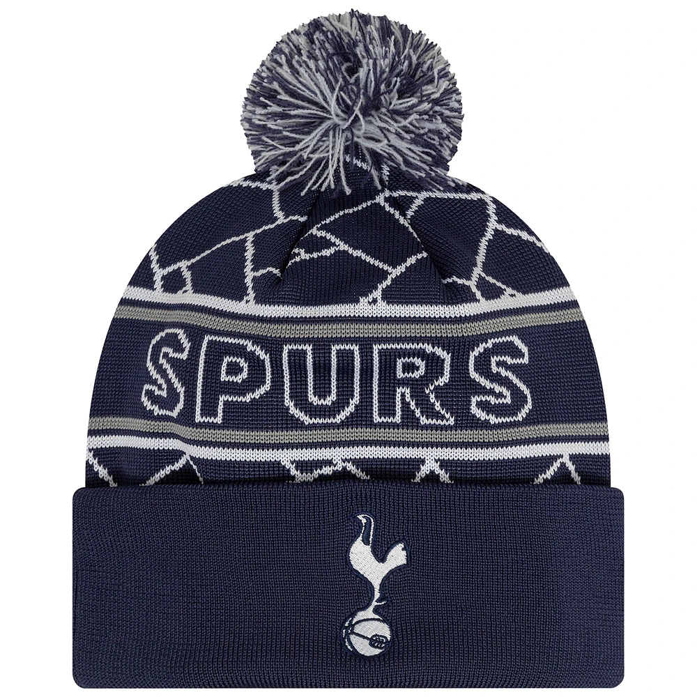 Men's New Era Navy Tottenham Hotspur Sport Cuffed Knit Hat with Pom