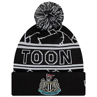 Youth New Era  Black Newcastle United Sport Cuffed Knit Hat with Pom