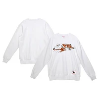 Men's Mitchell & Ness White Cincinnati Bengals Basic Fleece Pullover Sweatshirt