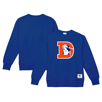 Men's Mitchell & Ness Royal Denver Broncos Basic Fleece Pullover Sweatshirt