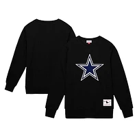 Men's Mitchell & Ness Black Dallas Cowboys Basic Fleece Pullover Sweatshirt