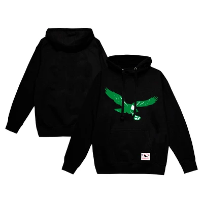 Men's Mitchell & Ness Black Philadelphia Eagles Vintage Pullover Hoodie