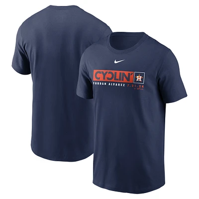 Men's Nike Yordan Alvarez Navy Houston Astros Hit For The Cycle T-Shirt