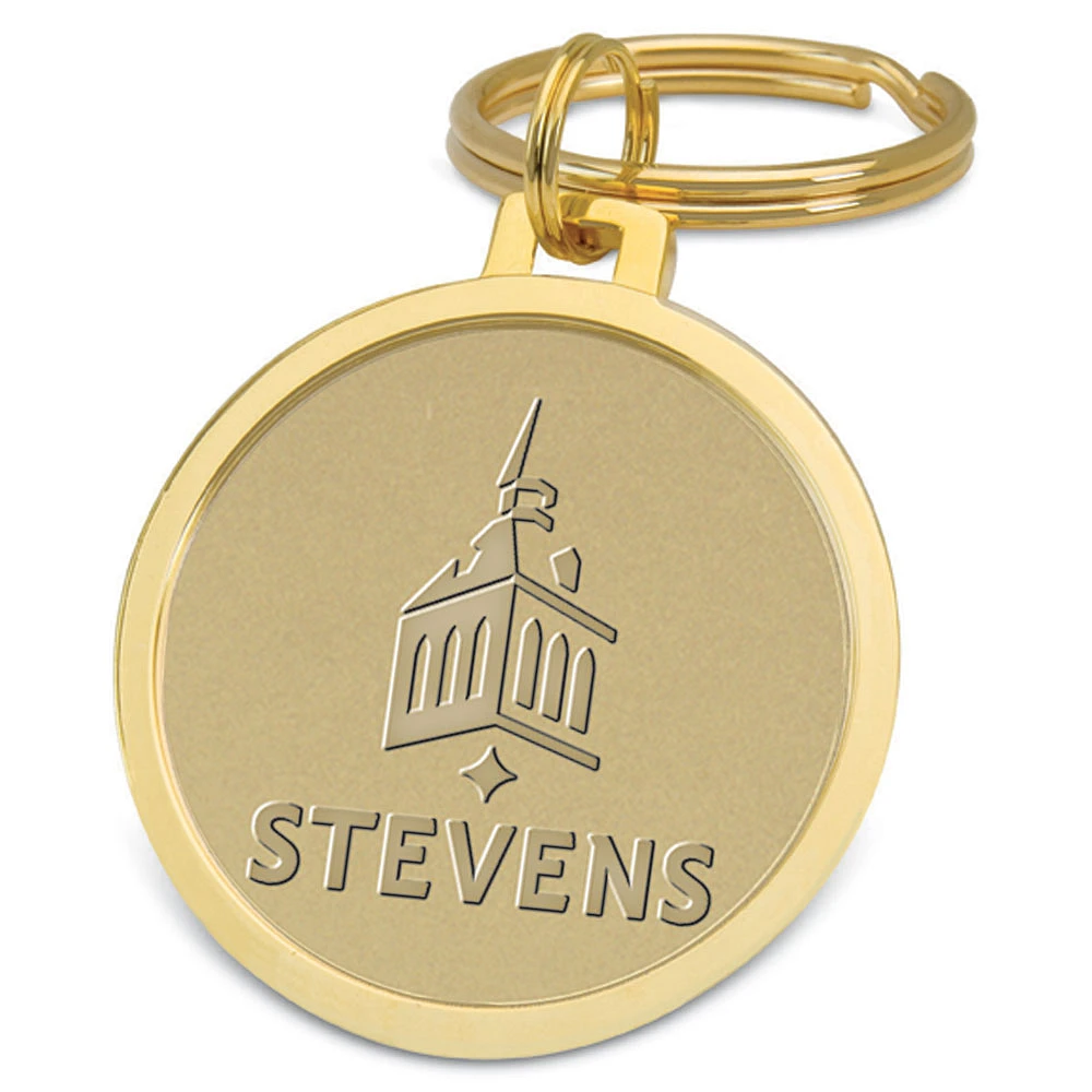 Stevens Institute of Technology Ducks Gold Key Ring