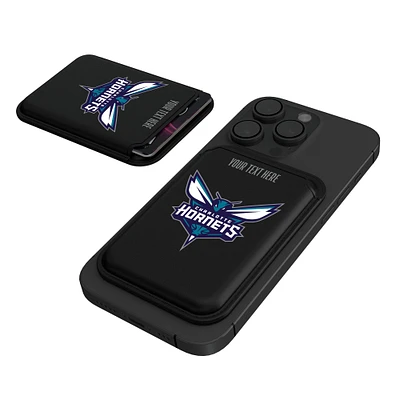 Keyscaper Charlotte Hornets Personalized Insignia Magnetic Credit Card Wallet