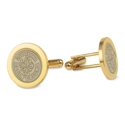 Gold Louisiana Ragin' Cajuns Cufflinks