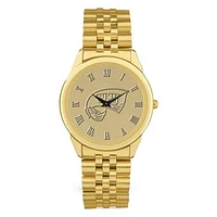 Men's Gold Western Kentucky Hilltoppers Medallion Rolled Link Bracelet Wristwatch