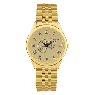 Men's Gold Western Kentucky Hilltoppers Medallion Rolled Link Bracelet Wristwatch