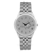 Men's Silver Montana State Bobcats Medallion Rolled Link Bracelet Wristwatch