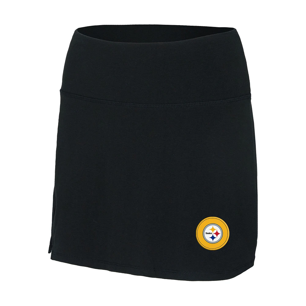 Women's Concepts Sport Black Pittsburgh Steelers Plus Skort