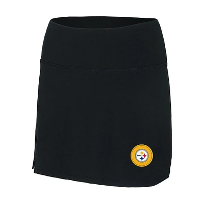 Women's Concepts Sport Black Pittsburgh Steelers Plus Skort
