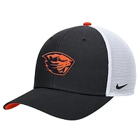 Men's Nike  Black Oregon State Beavers Rise Adjustable Trucker Hat