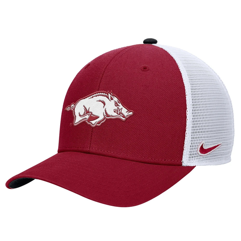 Men's Nike  Cardinal Arkansas Razorbacks Rise Adjustable Trucker Hat