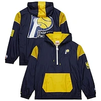 Unisex Mitchell & Ness  Navy Indiana Pacers Hardwood Classics Team OG 3.0 Anorak Half-Zip Windbreaker Jacket