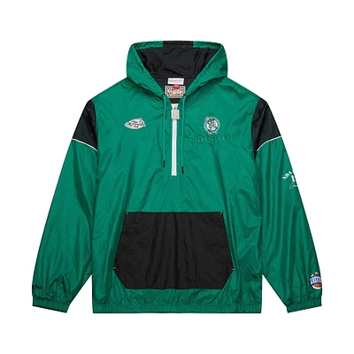 Unisex Mitchell & Ness  Kelly Green Boston Celtics Hardwood Classics Team OG 3.0 Anorak Half-Zip Windbreaker Jacket