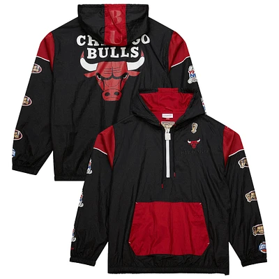 Unisex Mitchell & Ness  Black Chicago Bulls Hardwood Classics Team OG 3.0 Anorak Half-Zip Windbreaker Jacket