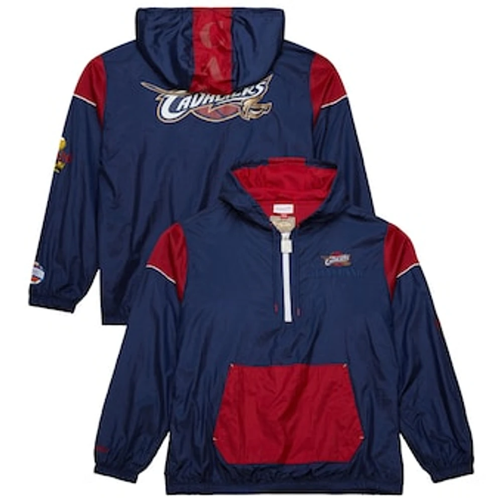 Unisex Mitchell & Ness  Navy Cleveland Cavaliers Hardwood Classics Team OG 3.0 Anorak Half-Zip Windbreaker Jacket