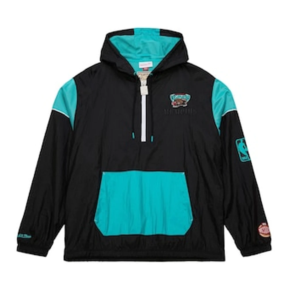 Unisex Mitchell & Ness  Black Memphis Grizzlies Hardwood Classics Team OG 3.0 Anorak Half-Zip Windbreaker Jacket