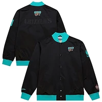 Men's Mitchell & Ness Black Memphis Grizzlies Hardwood Classics Team OG 3.0 Lightweight Satin Full-Snap Jacket