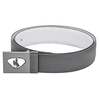 Grey Wyoming Cowboys Reversible Leather Belt