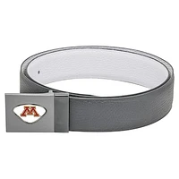 Grey Minnesota Golden Gophers Reversible Leather Belt